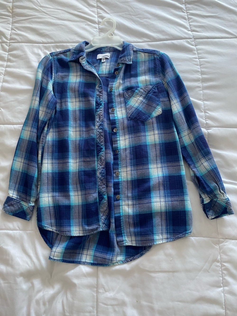 Sonoma Blue Plaid Button-Up Shirt
